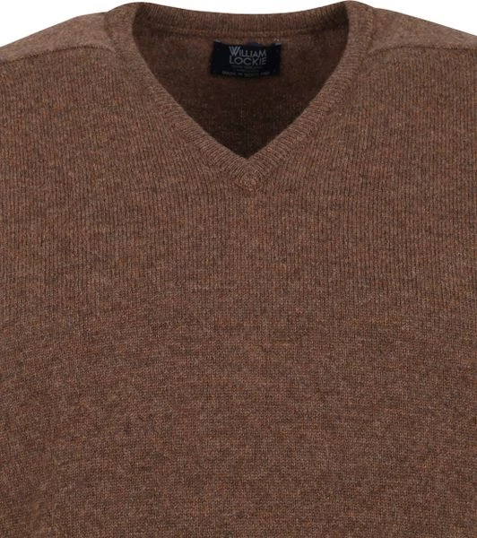 Wollen Truien Voor Heren William Lockie V-Hals Lamswol Bruin 2 Wollen Truien Voor Heren William Lockie V-Hals Lamswol Bruin - Afbeelding 2