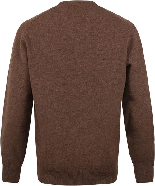Wollen Truien Voor Heren William Lockie V-Hals Lamswol Bruin 4 Wollen Truien Voor Heren William Lockie V-Hals Lamswol Bruin - Afbeelding 4
