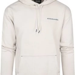 Hoodies Scotch And Soda Logo Hoodie Beige