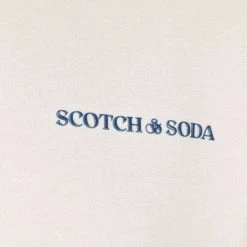 Hoodies Scotch And Soda Logo Hoodie Beige -Truien & Vesten Verkoop winkel 73552 3