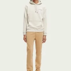 Hoodies Scotch And Soda Logo Hoodie Beige -Truien & Vesten Verkoop winkel 73552 7