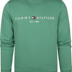 Sweaters Tommy Hilfiger Sweater Logo Mid Groen -Truien & Vesten Verkoop winkel 73878 1 1