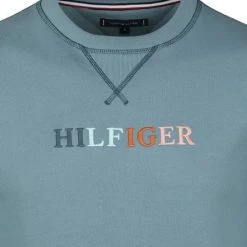 Sweaters Tommy Hilfiger Sweater Contrast Logo Lichtblauw -Truien & Vesten Verkoop winkel 73880 2 1