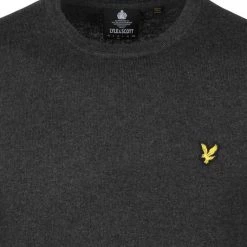 Lyle And Scott Wollen Truien Voor Heren Lyle & Scott Trui Mix Wol Donkergrijs -Truien & Vesten Verkoop winkel 74180 3