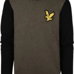 Lyle And Scott Sweaters Lyle & Scott Trui Logo Olijfgroen -Truien & Vesten Verkoop winkel 74222 1 1