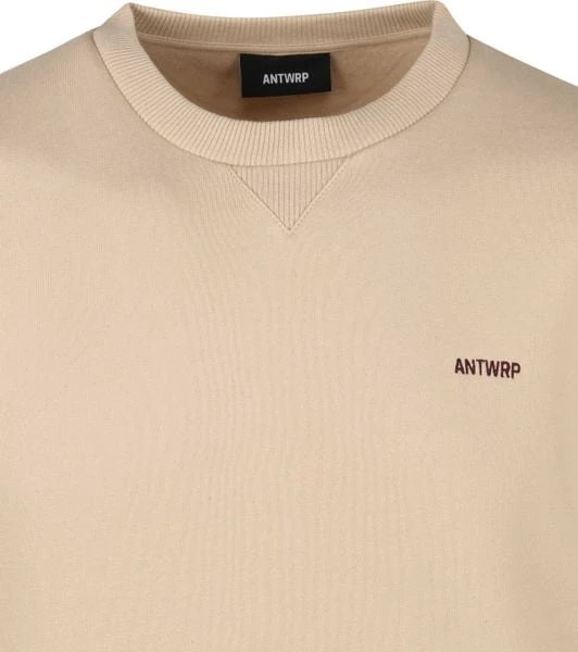 Sweaters ANTWRP Sweater Logo Beige 6 Sweaters ANTWRP Sweater Logo Beige - Afbeelding 6