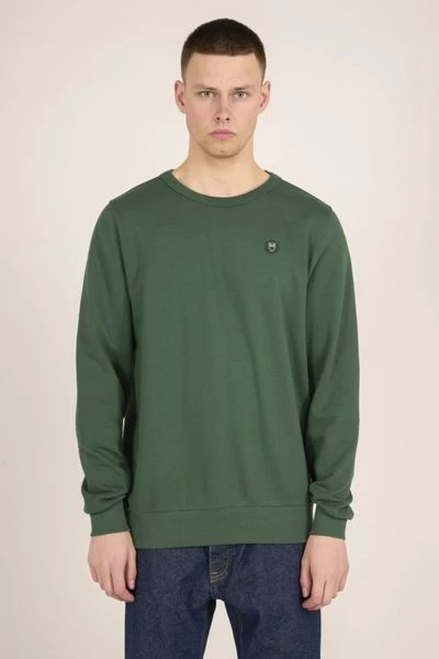 Sweaters KnowledgeCotton Apparel Sweater Donkergroen 2 Sweaters KnowledgeCotton Apparel Sweater Donkergroen - Afbeelding 2