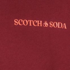 Hoodies Scotch And Soda Felpa Hoodie Bordeaux Rood -Truien & Vesten Verkoop winkel 74269 3