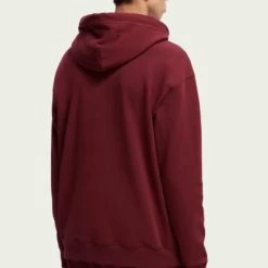 Hoodies Scotch And Soda Felpa Hoodie Bordeaux Rood -Truien & Vesten Verkoop winkel 74269 5