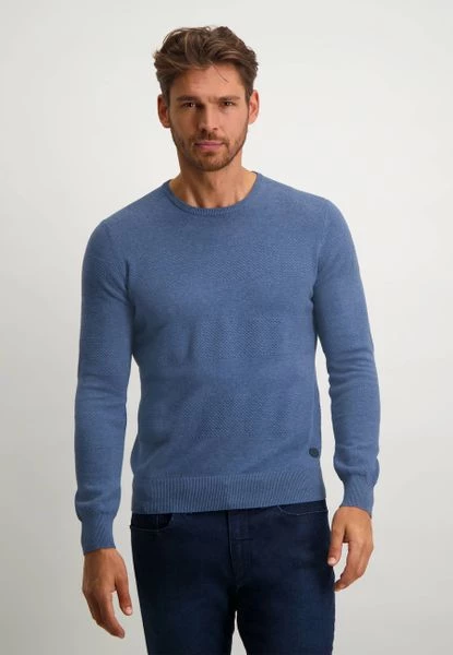 Pullover State Of Art Trui Melange Blauw 2 Pullover State Of Art Trui Melange Blauw - Afbeelding 2