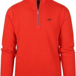 New Zealand Auckland Schipperstruien & Truien Met Rits NZA Half Zip Trui Arapohue Rood