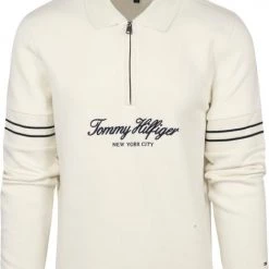 Schipperstruien & Truien Met Rits Tommy Hilfiger Zipper Pullover Off White