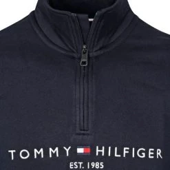 Schipperstruien & Truien Met Rits Tommy Hilfiger Zipper Pullover Donkerblauw -Truien & Vesten Verkoop winkel 74408 2 1