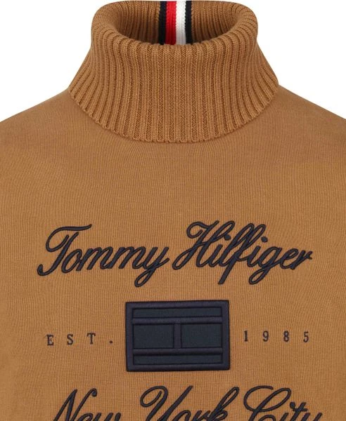 Sweaters Tommy Hilfiger Rol Hals Bruin 2 Sweaters Tommy Hilfiger Rol Hals Bruin - Afbeelding 2