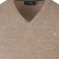 Lamswollen Truien Hackett Lamswollen Trui Beige -Truien & Vesten Verkoop winkel 74422 2