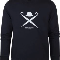Sweaters Hackett Navy Trui Logo
