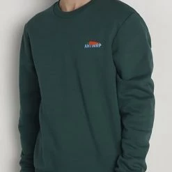 Sweaters ANTWRP Sweater Print Donkergroen 8 Sweaters ANTWRP Sweater Print Donkergroen -Truien & Vesten Verkoop winkel 74424 5