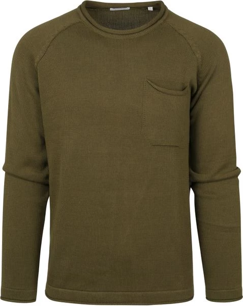 Sweaters KnowledgeCotton Apparel Sweater Olijf Groen 1 Sweaters KnowledgeCotton Apparel Sweater Olijf Groen