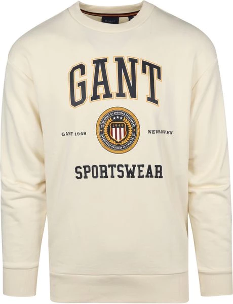 Sweaters Gant Sweater O-Hals Off White 1 Sweaters Gant Sweater O-Hals Off White