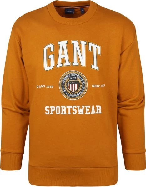 Sweaters Gant Sweater O-Hals Okergeel 1 Sweaters Gant Sweater O-Hals Okergeel