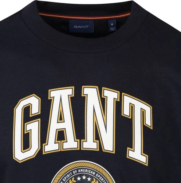 Sweaters Gant Sweater O-Hals Navy 6 Sweaters Gant Sweater O-Hals Navy - Afbeelding 6