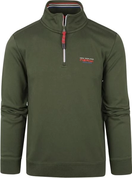 New Zealand Auckland Schipperstruien & Truien Met Rits NZA Half Zip Trui Urenui Donkergroen 5 New Zealand Auckland Schipperstruien & Truien Met Rits NZA Half Zip Trui Urenui Donkergroen - Afbeelding 5