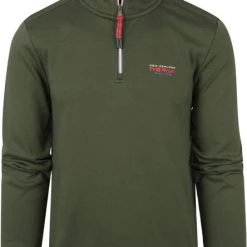 New Zealand Auckland Schipperstruien & Truien Met Rits NZA Half Zip Trui Urenui Donkergroen