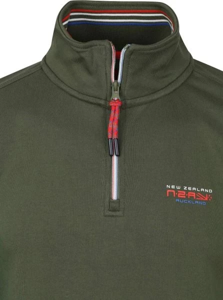 New Zealand Auckland Schipperstruien & Truien Met Rits NZA Half Zip Trui Urenui Donkergroen 6 New Zealand Auckland Schipperstruien & Truien Met Rits NZA Half Zip Trui Urenui Donkergroen - Afbeelding 6