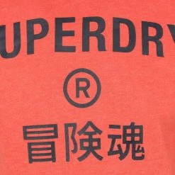 Hoodies Superdry Hoodie Logo Oranje Rood -Truien & Vesten Verkoop winkel 74483 3