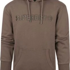 Hoodies Superdry Hoodie Logo Khaki -Truien & Vesten Verkoop winkel 74485 1 1
