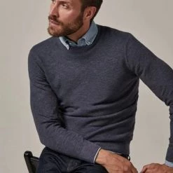 Pullover Profuomo O-Hals Trui Blauw -Truien & Vesten Verkoop winkel 74491 3 1