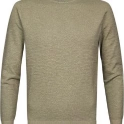 Pullover Profuomo O-Hals Trui Olijfgroen