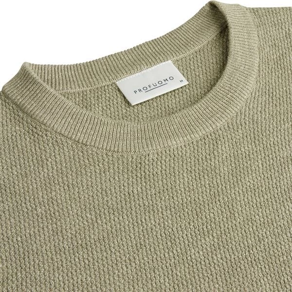 Pullover Profuomo O-Hals Trui Olijfgroen 6 Pullover Profuomo O-Hals Trui Olijfgroen - Afbeelding 6