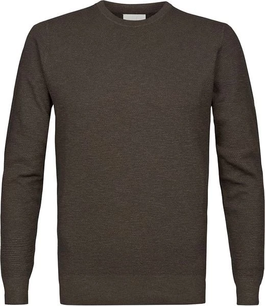 Pullover Profuomo O-Hals Trui Bruin 4 Pullover Profuomo O-Hals Trui Bruin - Afbeelding 4
