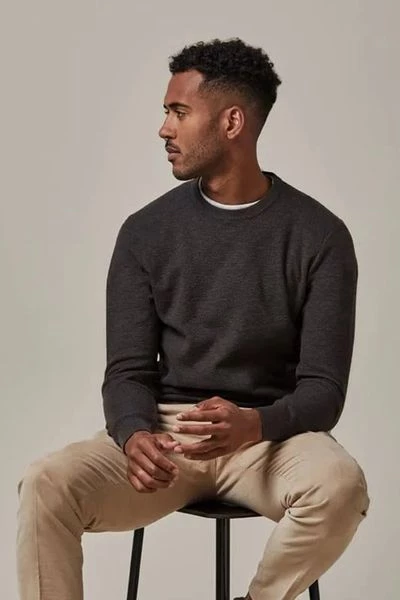 Pullover Profuomo O-Hals Trui Bruin 2 Pullover Profuomo O-Hals Trui Bruin - Afbeelding 2