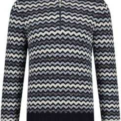 Pullover State Of Art Half Zip Donkerblauw Print