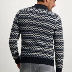 Pullover State Of Art Half Zip Donkerblauw Print -Truien & Vesten Verkoop winkel 74541 4