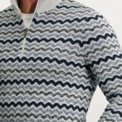 Pullover State Of Art Half Zip Grijsblauw Print 8 Pullover State Of Art Half Zip Grijsblauw Print -Truien & Vesten Verkoop winkel 74542 3