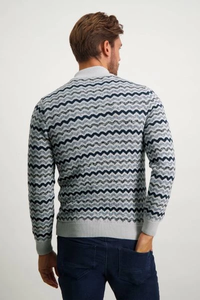 Pullover State Of Art Half Zip Grijsblauw Print 4 Pullover State Of Art Half Zip Grijsblauw Print - Afbeelding 4