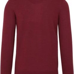 Wollen Truien Voor Heren State Of Art Half Zip Wol Mix Bordeaux Rood -Truien & Vesten Verkoop winkel 74626 4