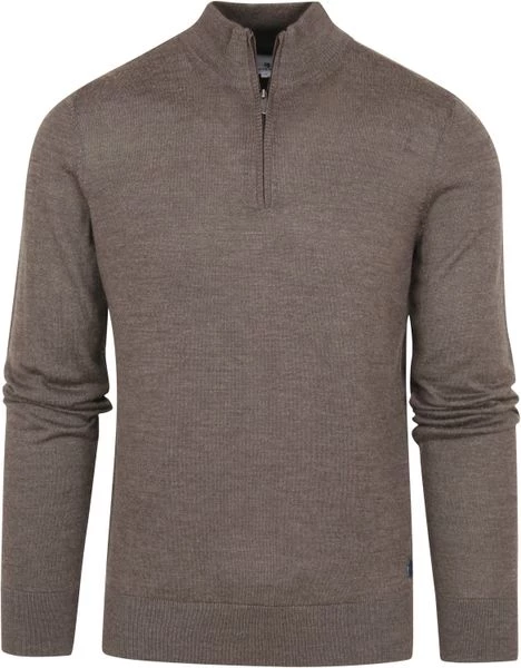 Wollen Truien Voor Heren State Of Art Half Zip Wol Mix Taupe 1 Wollen Truien Voor Heren State Of Art Half Zip Wol Mix Taupe