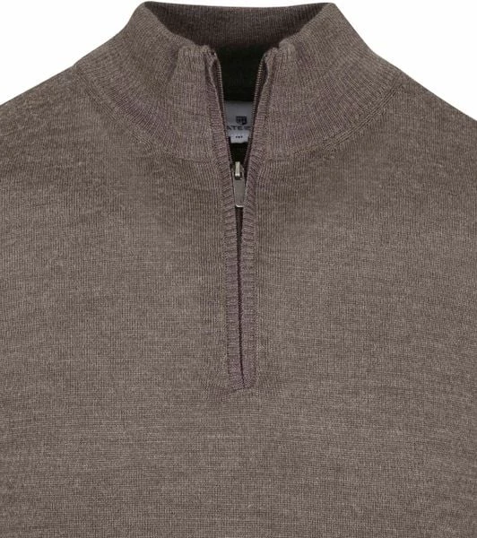 Wollen Truien Voor Heren State Of Art Half Zip Wol Mix Taupe 6 Wollen Truien Voor Heren State Of Art Half Zip Wol Mix Taupe - Afbeelding 6