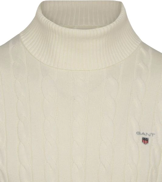 Sweaters Gant Kabeltrui O-Hals Off White 2 Sweaters Gant Kabeltrui O-Hals Off White - Afbeelding 2