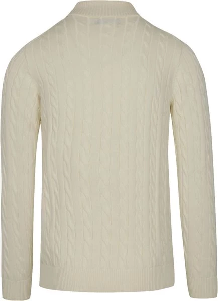 Sweaters Gant Kabeltrui O-Hals Off White 4 Sweaters Gant Kabeltrui O-Hals Off White - Afbeelding 4