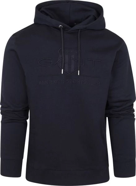 Hoodies Gant Hoodie Tonal Shield Donkerblauw 5 Hoodies Gant Hoodie Tonal Shield Donkerblauw - Afbeelding 5
