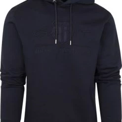 Hoodies Gant Hoodie Tonal Shield Donkerblauw