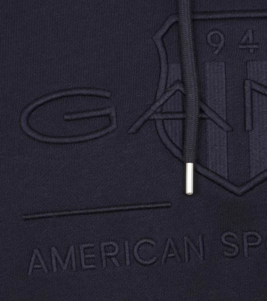 Hoodies Gant Hoodie Tonal Shield Donkerblauw 3 Hoodies Gant Hoodie Tonal Shield Donkerblauw - Afbeelding 3