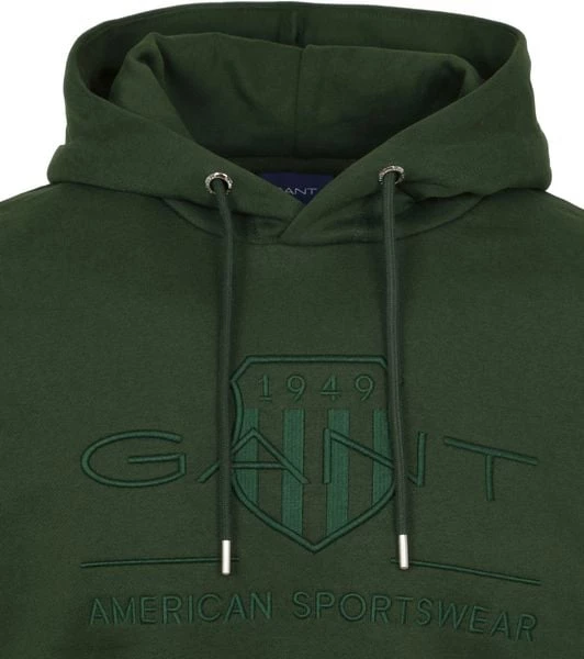 Hoodies Gant Hoodie Tonal Shield Donkergroen 6 Hoodies Gant Hoodie Tonal Shield Donkergroen - Afbeelding 6