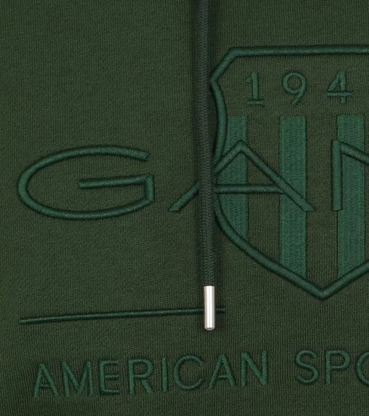 Hoodies Gant Hoodie Tonal Shield Donkergroen 3 Hoodies Gant Hoodie Tonal Shield Donkergroen - Afbeelding 3