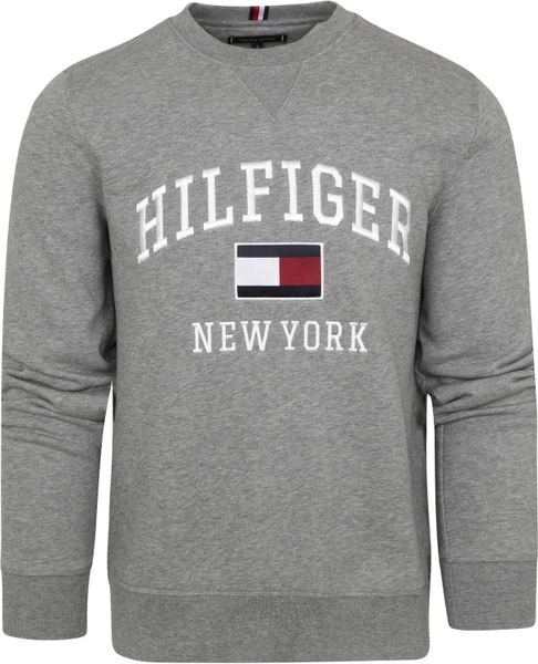 Sweaters Tommy Hilfiger Varsity Sweater Logo Grijs 1 Sweaters Tommy Hilfiger Varsity Sweater Logo Grijs